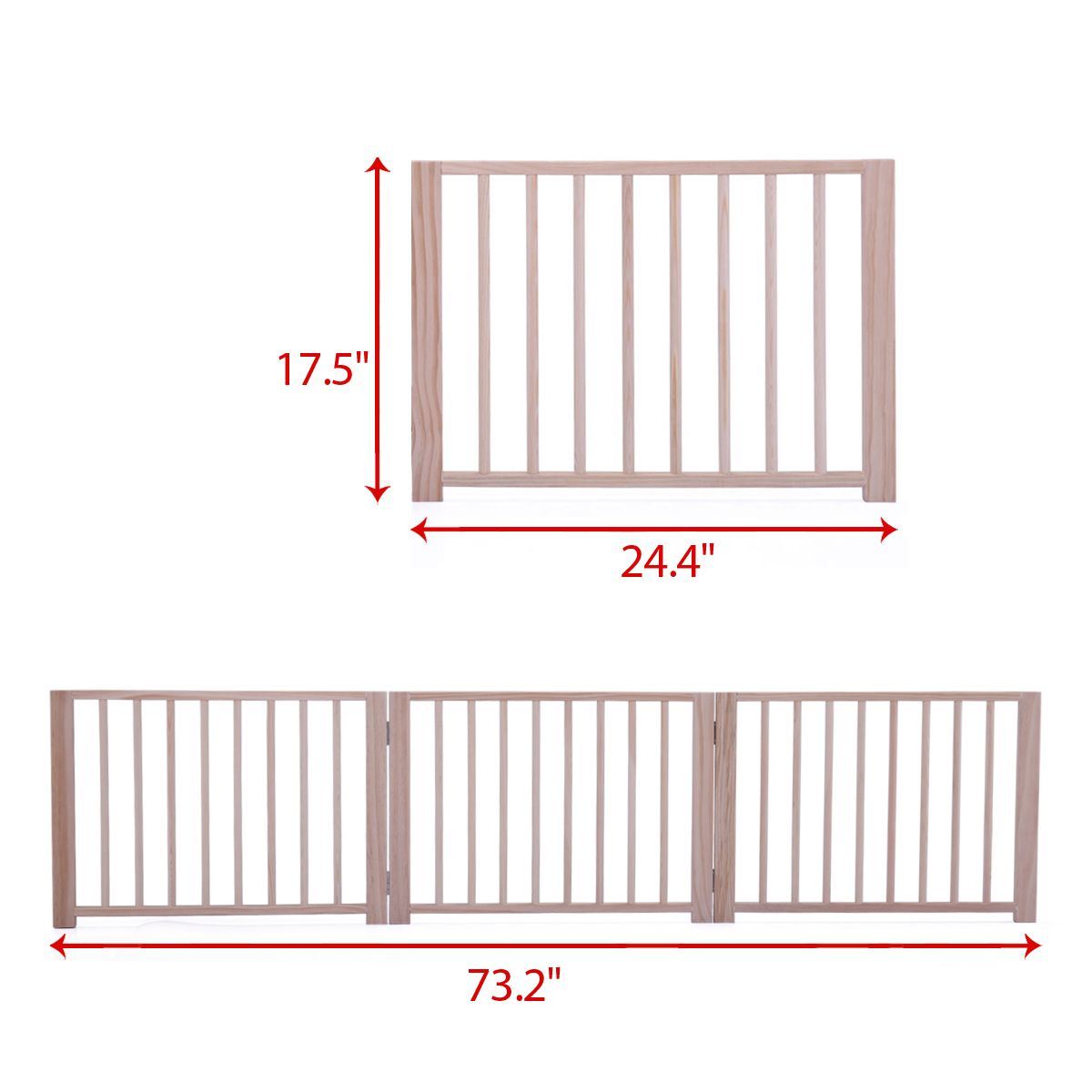 17.5 inch Pet Fence Suitable For Indoor Use Log Environmental Protection Material - Mountain Lakes Mall