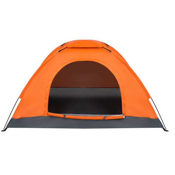 1-Person Waterproof Camping Dome Tent Automatic Pop Up Quick Shelter Outdoor Hiking Orange - Mountain Lakes Mall