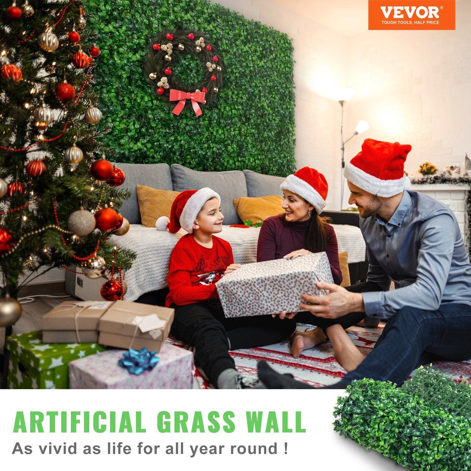 VEVOR 12PCS 24"x16" Grass Wall Panels for 32 SQ Feet - Mountain Lakes Mall