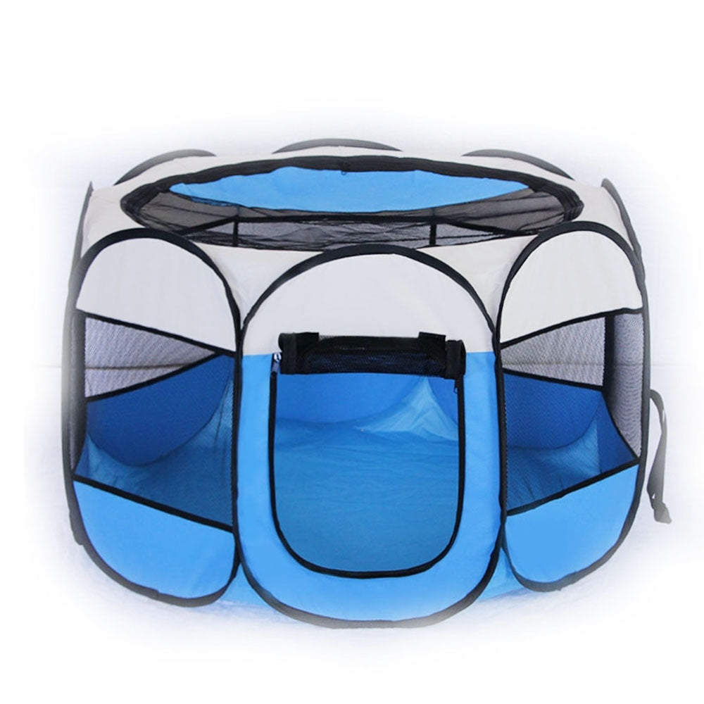 Large 44.9x 44.9x 22.8  Portable Foldable Pet Playpen Kennel House Playground for Puppy Cat Kittens Bunny Chicks Indoor Outdoor Travel Camping - Mountain Lakes Mall