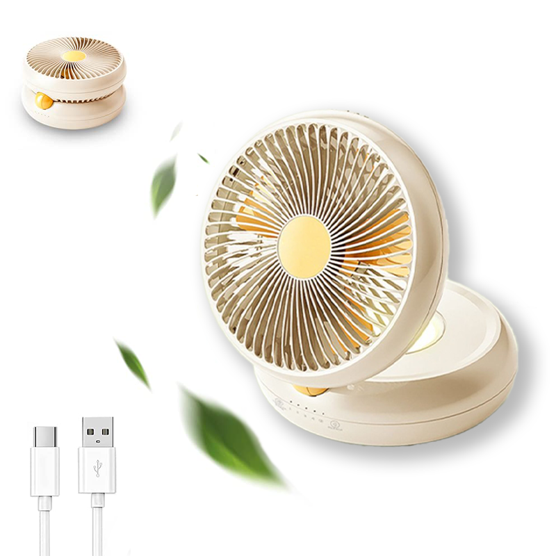 Table Fan, Rechargeable Remote Control Fan With Auto Oscillation 90 Foldable Ultra Quiet 4 Speeds Wind, Portable Air Circulator Fan,Hang Hook, USB Wall Fan For Bedroom Office Kitchen - Mountain Lakes Mall