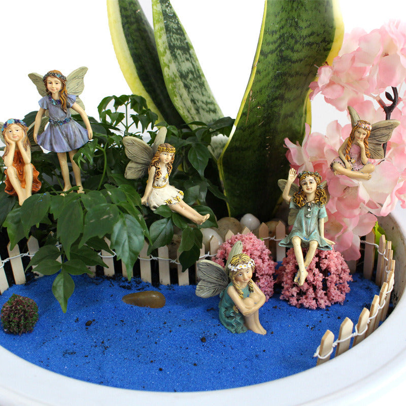 Garden Decorations Fairy Garden Accessories Miniature Fairy Statue - Mountain Lakes Mall