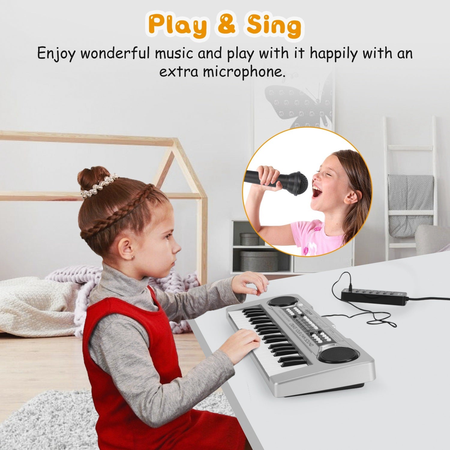 37 Keys Digital Music Electronic Keyboard Electric Piano Musical Instrument Kids Learning - Mountain Lakes Mall