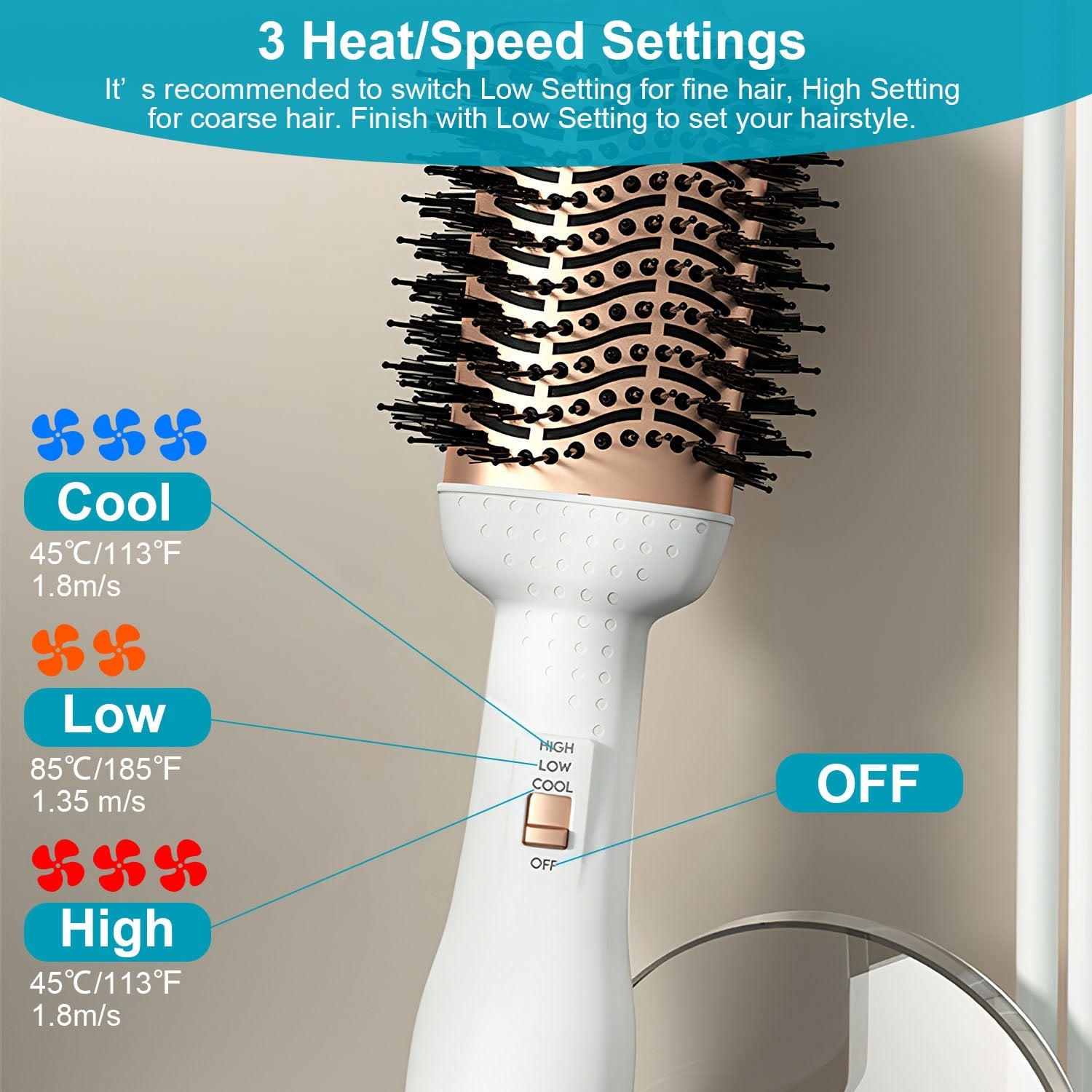 4 In 1 Hair Dryer Brush Curling Brush Hair Styler Volumizer Straightener - Mountain Lakes Mall