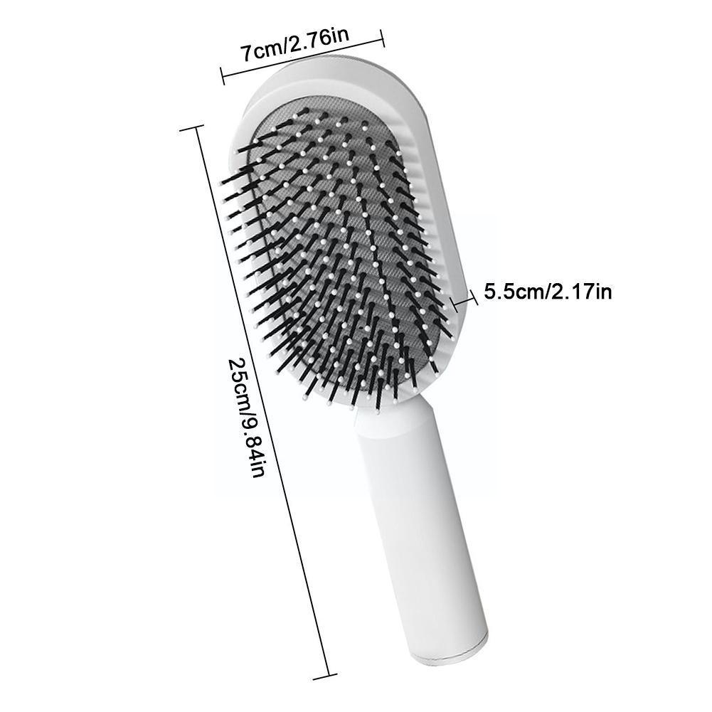 Self Cleaning Hair Brush For Women Massage Scalp Promote Blood Circulation Anti Hair Loss - Mountain Lakes Mall