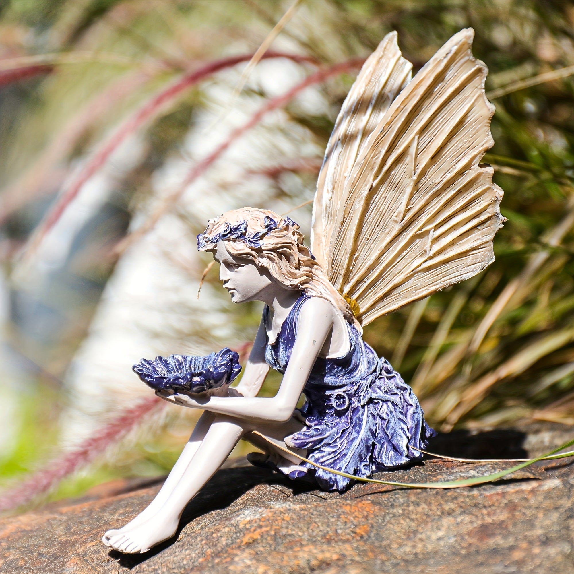 1pc Miniature Fairy Resin Statue, Resin Craft For Garden Yard - Mountain Lakes Mall