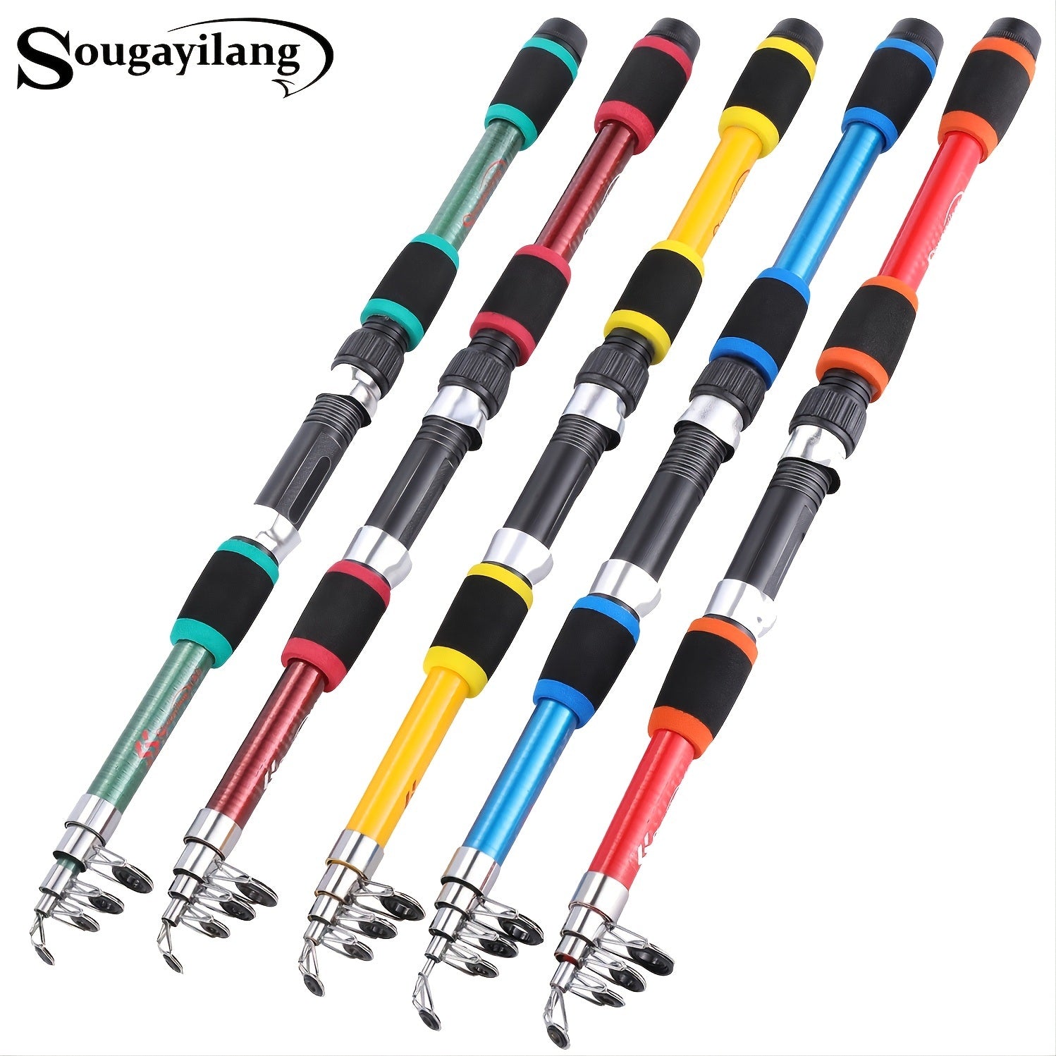 Sougayilang Travel Telescopic Fishing Rod Glass Fiber Fishing Pole - Mountain Lakes Mall