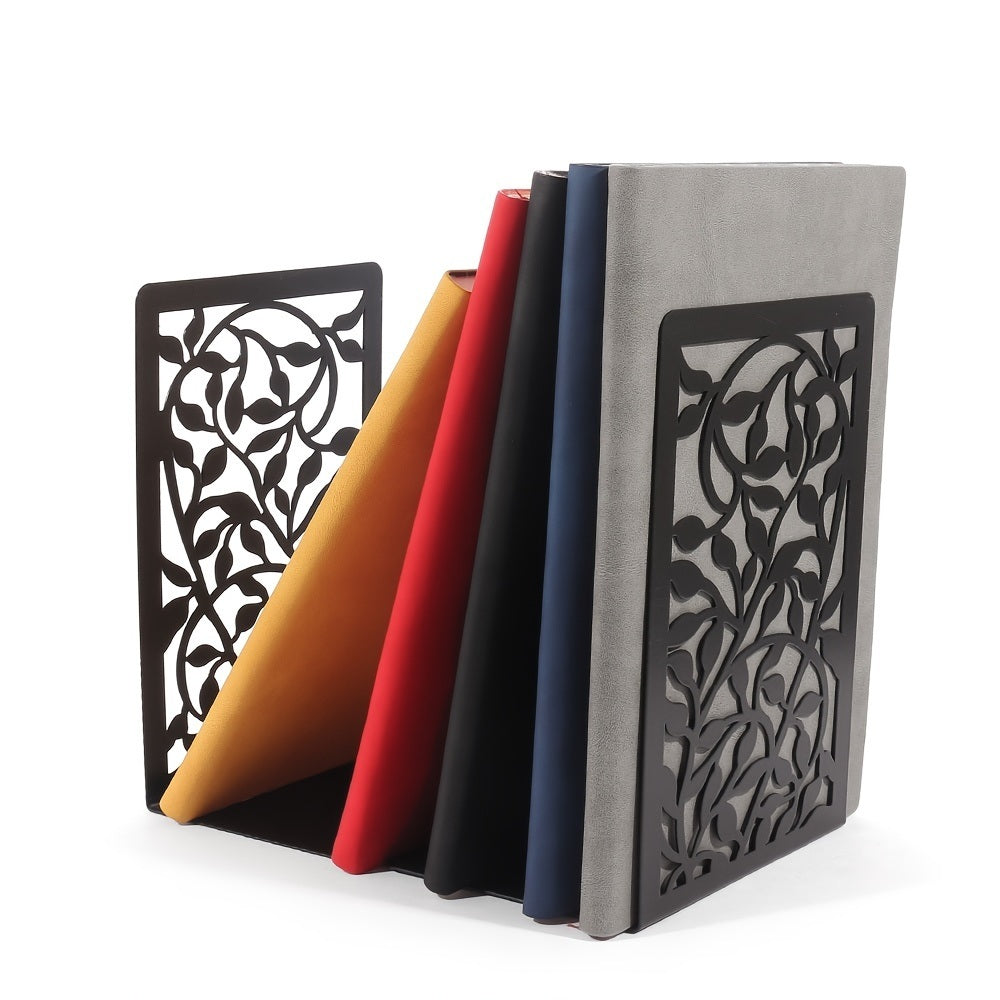 Elevate Your Home Library with These Stylish Black Infinite Leaves Bookends! - Mountain Lakes Mall