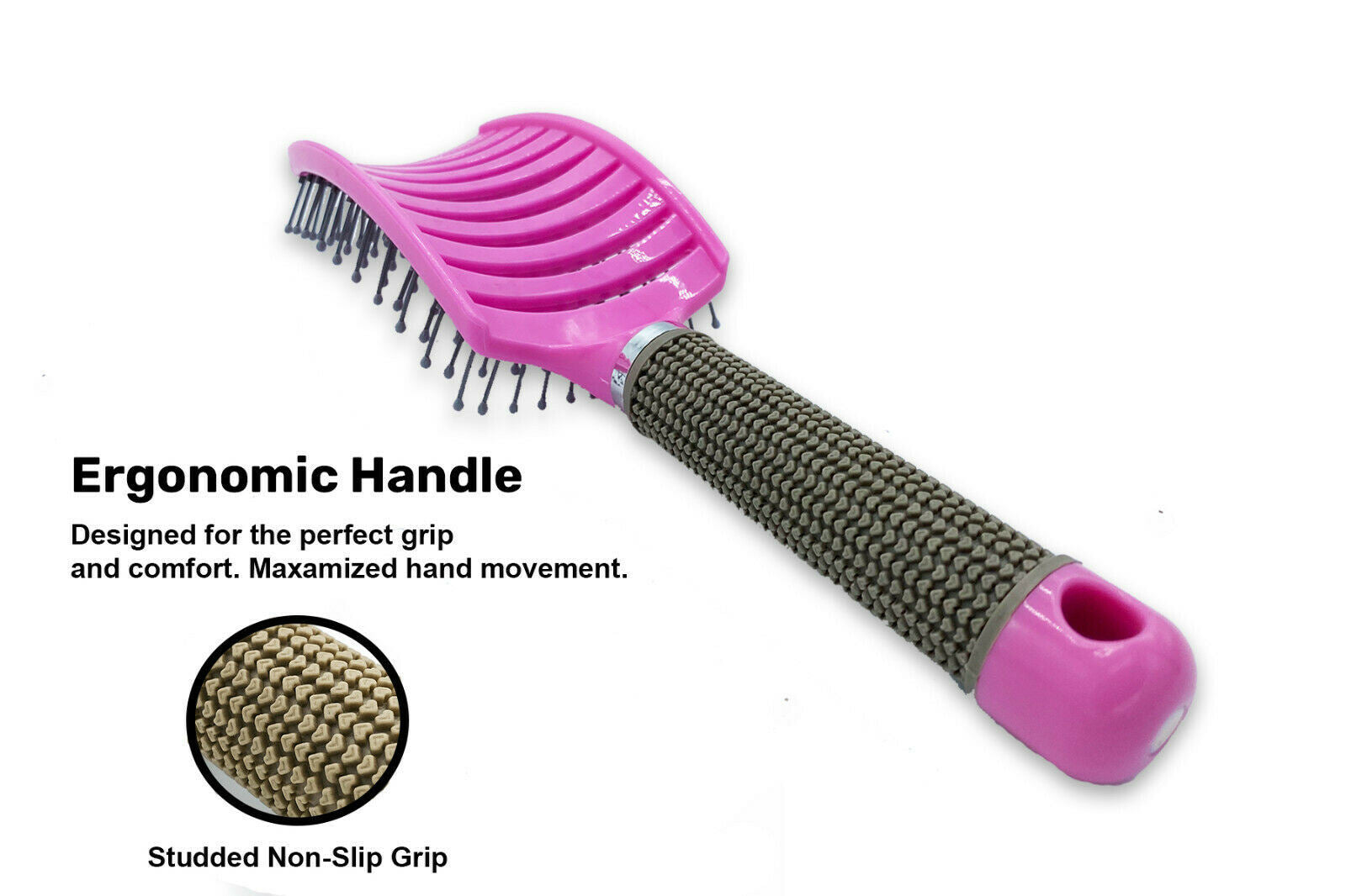 Hair Scalp Massage Brush Anti Static Curved Vented Styling Detangling Brush - Mountain Lakes Mall