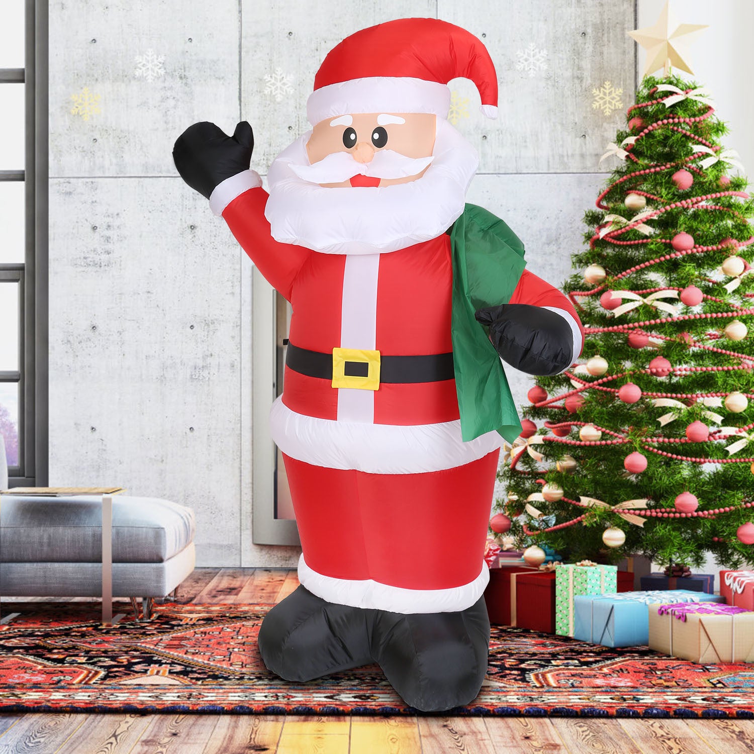 6.4ft Inflatable Christmas Giant Santa Claus Blow up  Santa Claus