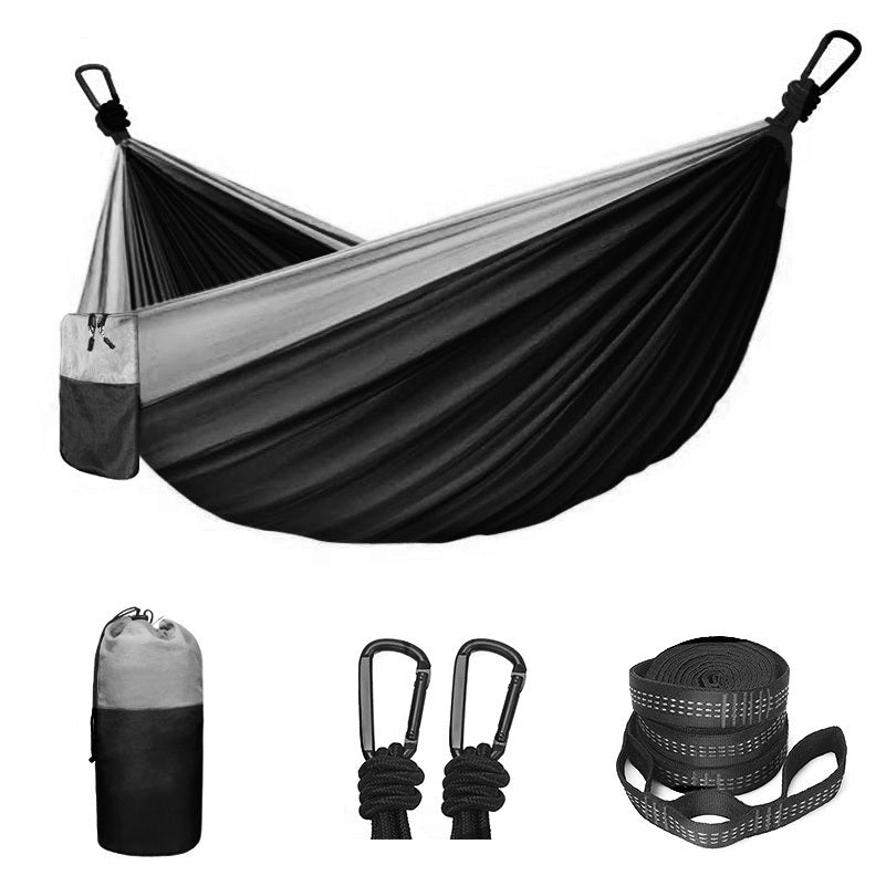 Camping Hammock Double & Single Portable Hammock With 2 Tree Straps And 2 Carabiners - Mountain Lakes Mall