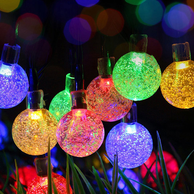 8 Modes Solar String Lights Outdoor LED Crystal Globe Light Waterproof Fairy Lights Garlands For Christmas Party Outdoor Decor - Mountain Lakes Mall