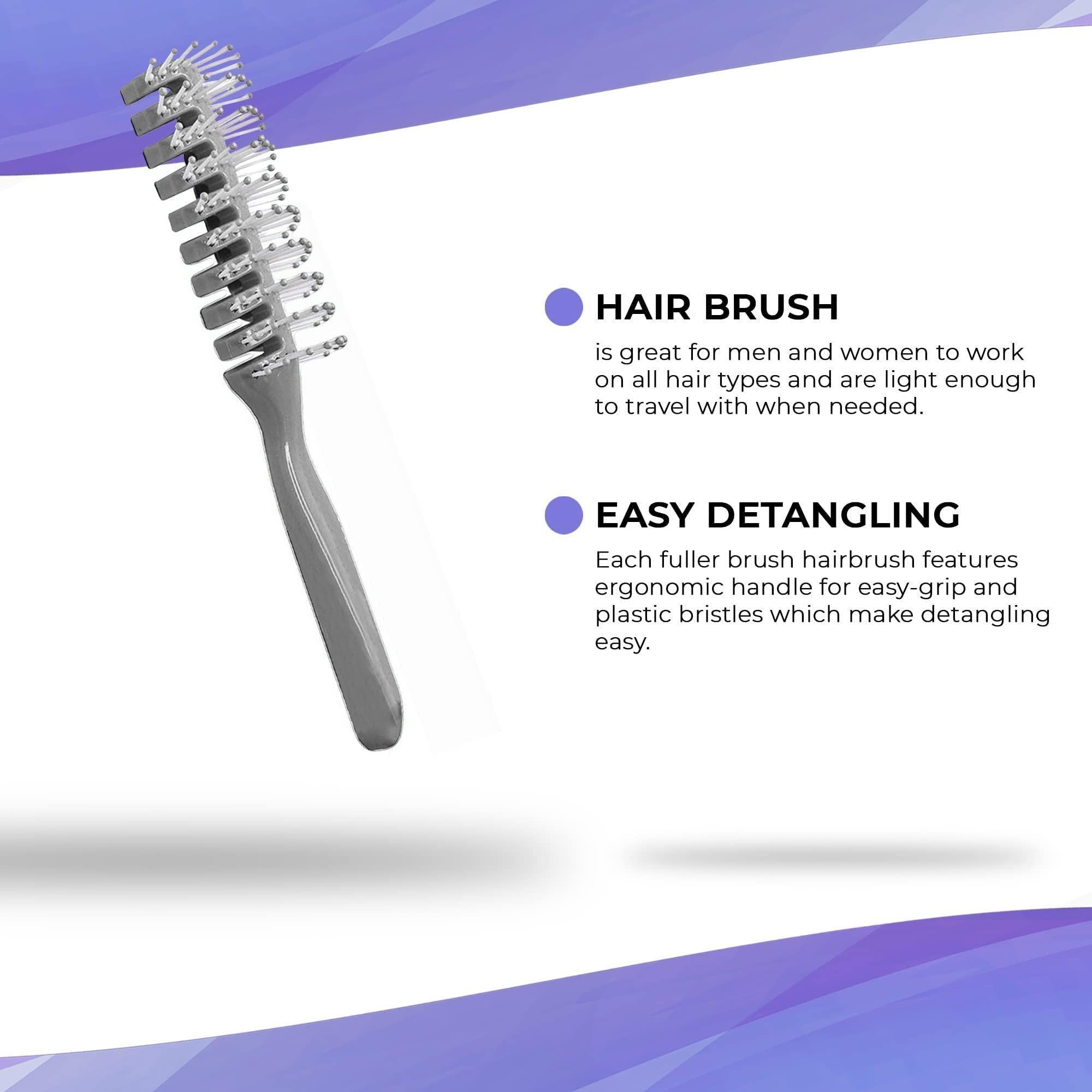 Gray Vent Hair Brush Pack of 12 Vented Detangling Brush for All Hair Types Curly Hair Detangler Brush with Plastic Bristles - Mountain Lakes Mall