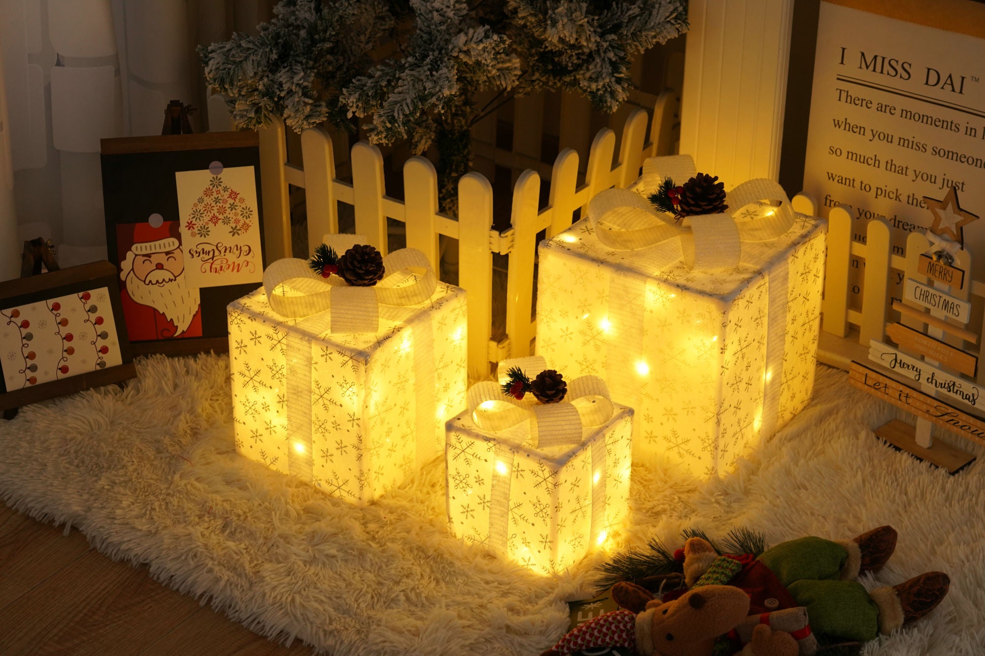 Christmas light box, LED light foldable decoration indoor and outdoor, Christmas light box gift decoration indoor and outdoor garden