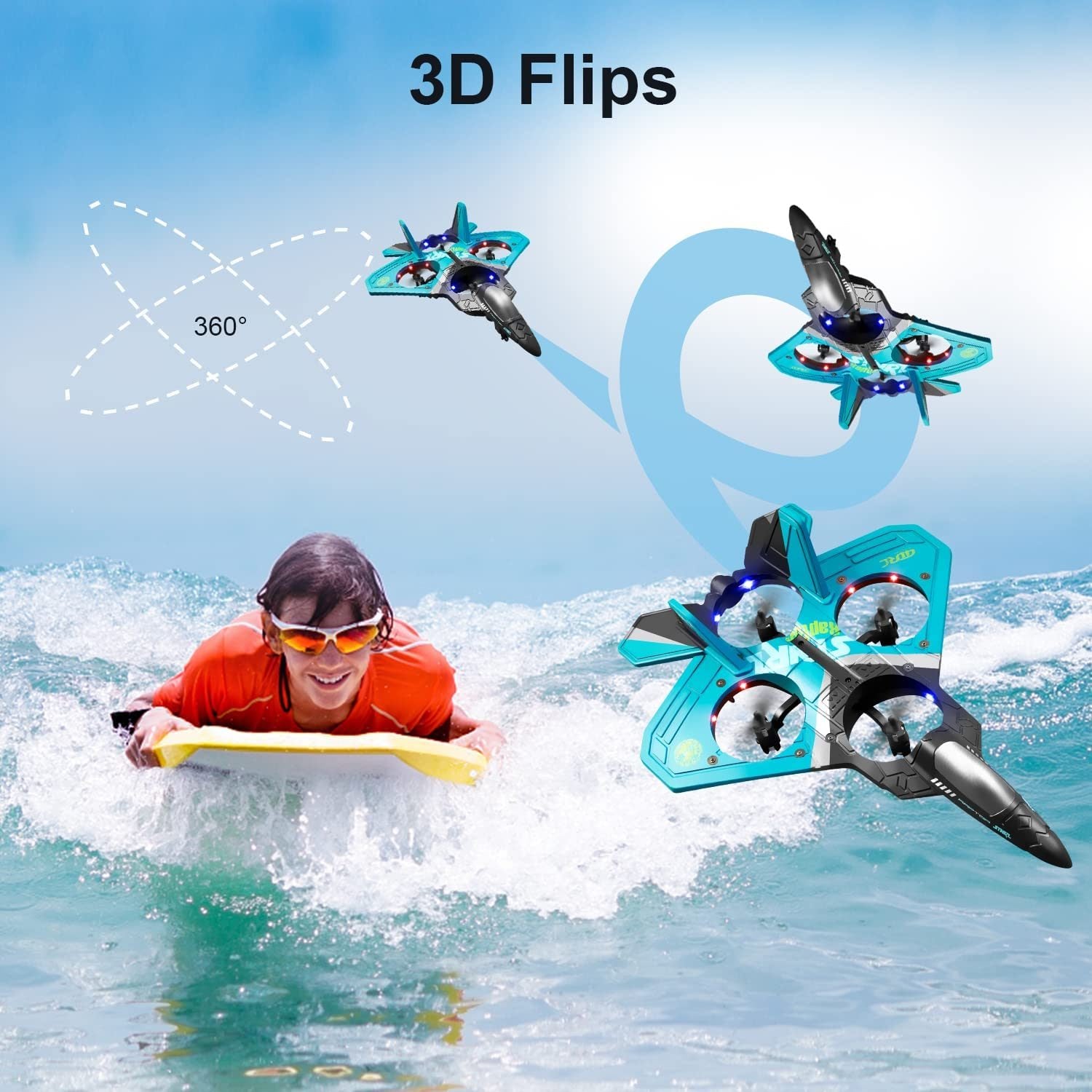 4DRC V17 Remote Control Plane RC Airplanes 2.4GHz 6CH EPP RC Plane 4 Motor RC Aircraft Toys - Mountain Lakes Mall