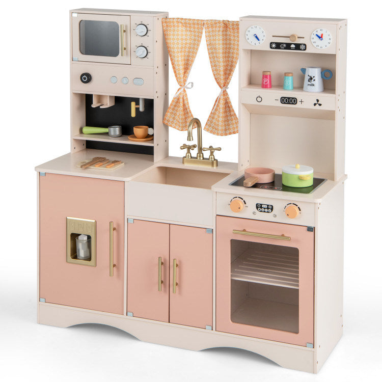 Kids Kitchen Playset with Microwave and Coffee Maker for Ages 3+ - Mountain Lakes Mall