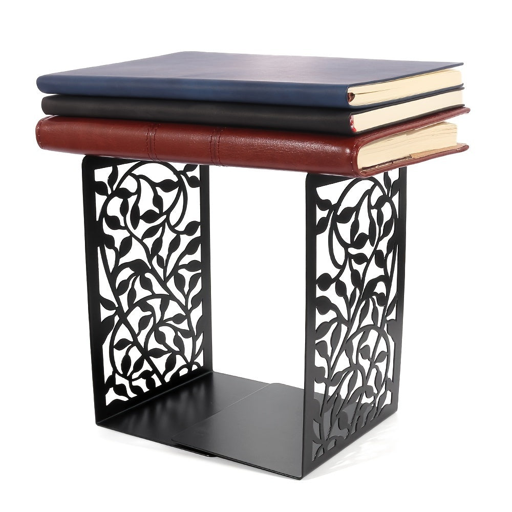 Elevate Your Home Library with These Stylish Black Infinite Leaves Bookends! - Mountain Lakes Mall