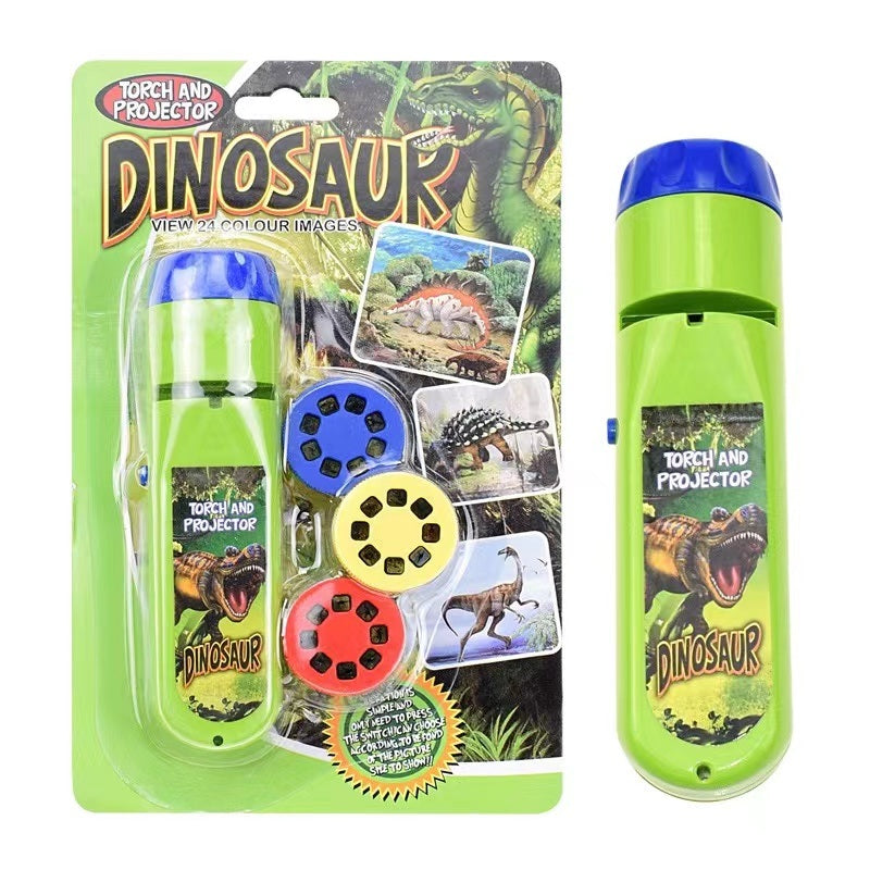 Projection Flashlight, Children Projector Light, Cute Cartoon Dinosaur Animal Space Night Photo Light, Bedtime Learning Fun Toys - Mountain Lakes Mall