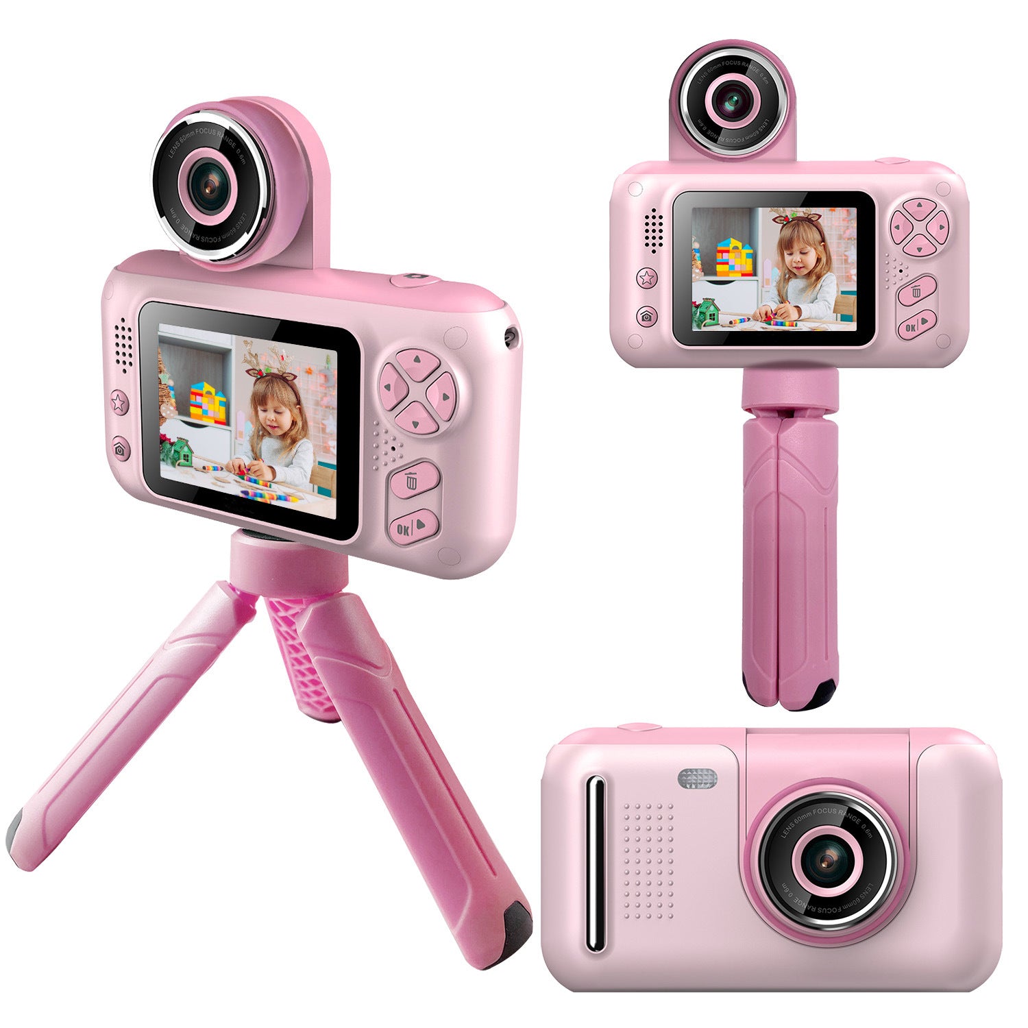 Kids Digital Camera with Flip Lens Children Video Camcorder - Mountain Lakes Mall