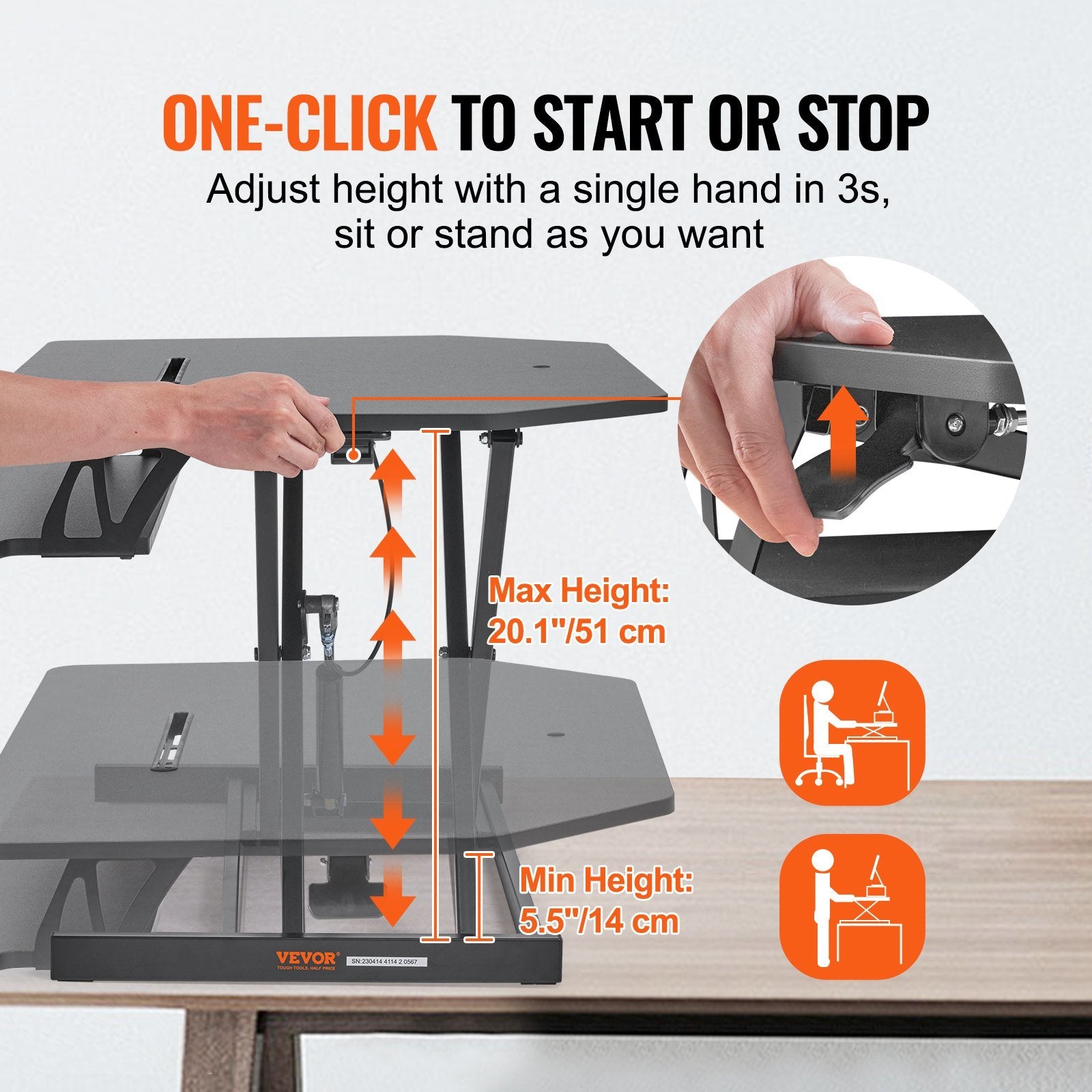 Standing Desk Converter, Two-Tier Stand up Desk Riser - Mountain Lakes Mall