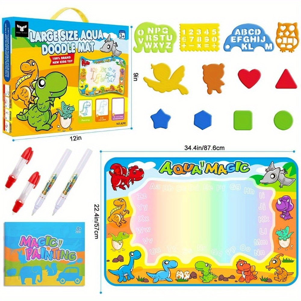 Kids Toys Water Doodle Mat Dinosaur Painting Coloring Pad for Toddlers 1-3 Toddler Arts and Crafts - Mountain Lakes Mall