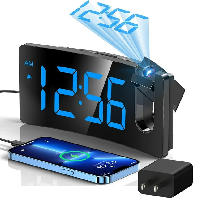 Mpow Projection Alarm Clock, Digital Clock with 180° Rotatable Projector - Mountain Lakes Mall