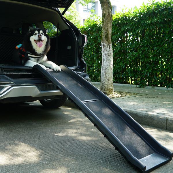 Portable Foldable Pet Ramp Climbing Ladder Suitable for Off-road Vehicle Trucks - Black XH - Mountain Lakes Mall