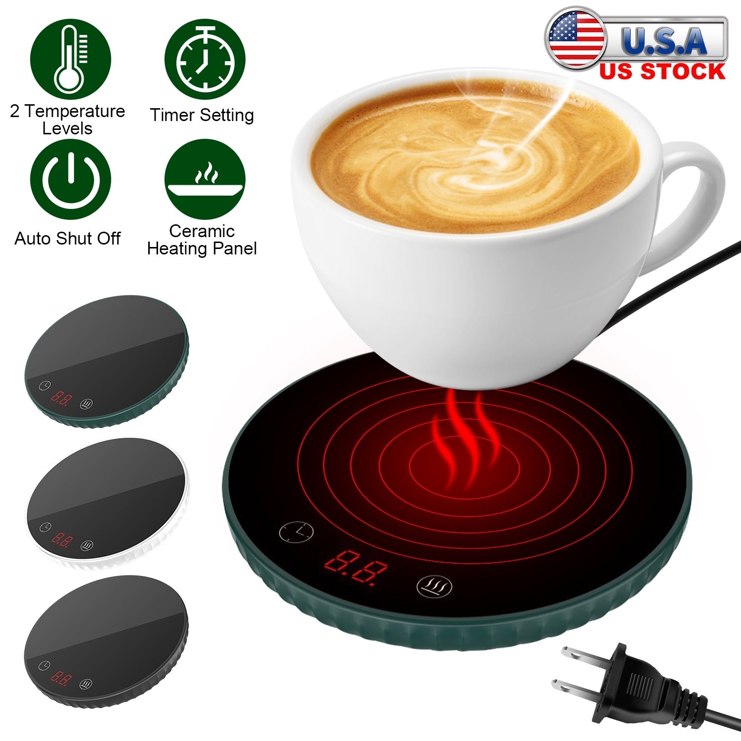 Desktop Electric Cup Warmer 8Hours Auto Off - Mountain Lakes Mall