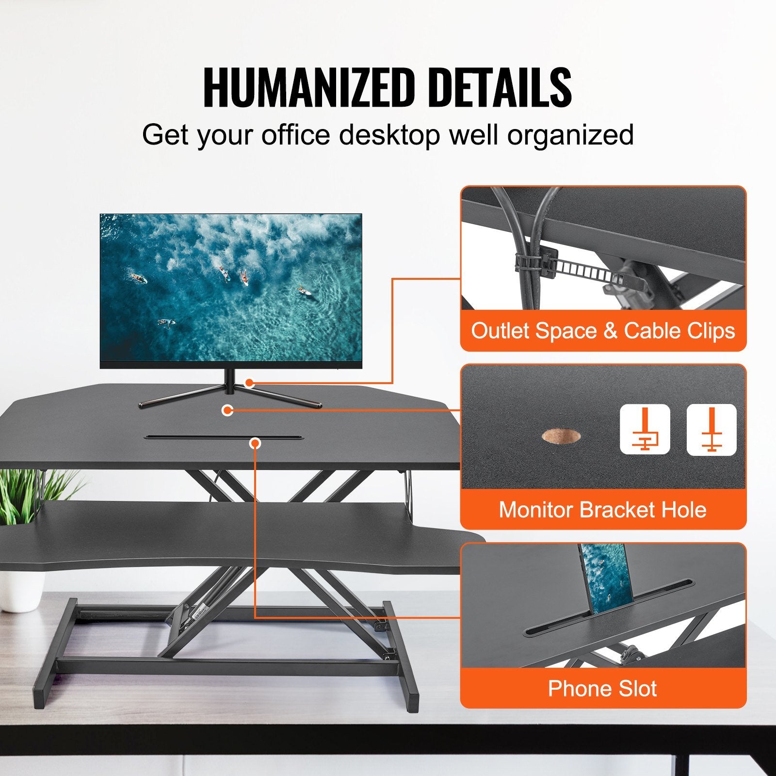 Standing Desk Converter, Two-Tier Stand up Desk Riser - Mountain Lakes Mall