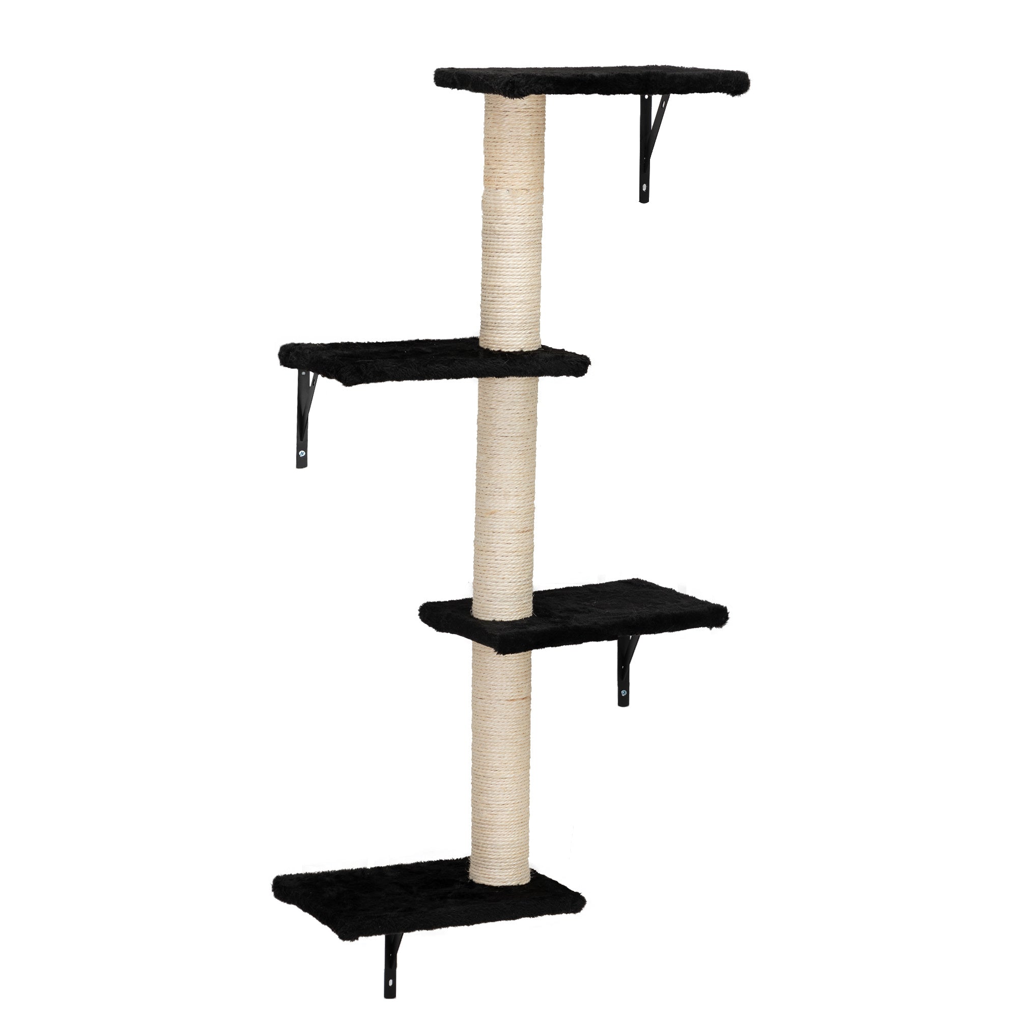 5 Pcs Wall Mounted Cat Climber Set;  Floating Cat Shelves and Perches;  Cat Activity Tree with Scratching Posts;  Modern Cat Furniture - Mountain Lakes Mall