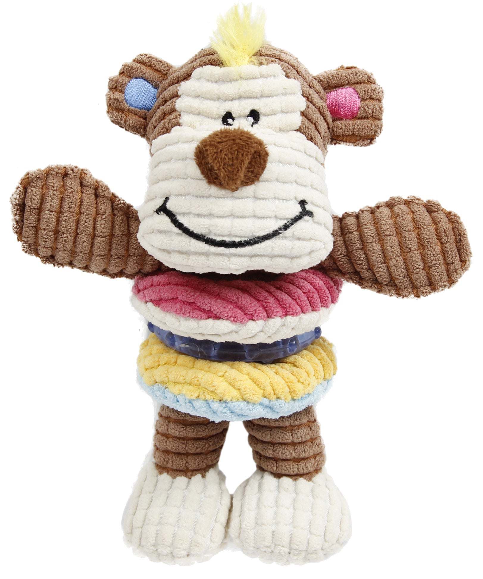 Pet Life 'Hugga-Bear' Plush Squeaking and Rubber Teething Newborn Puppy Dog Toy - Mountain Lakes Mall