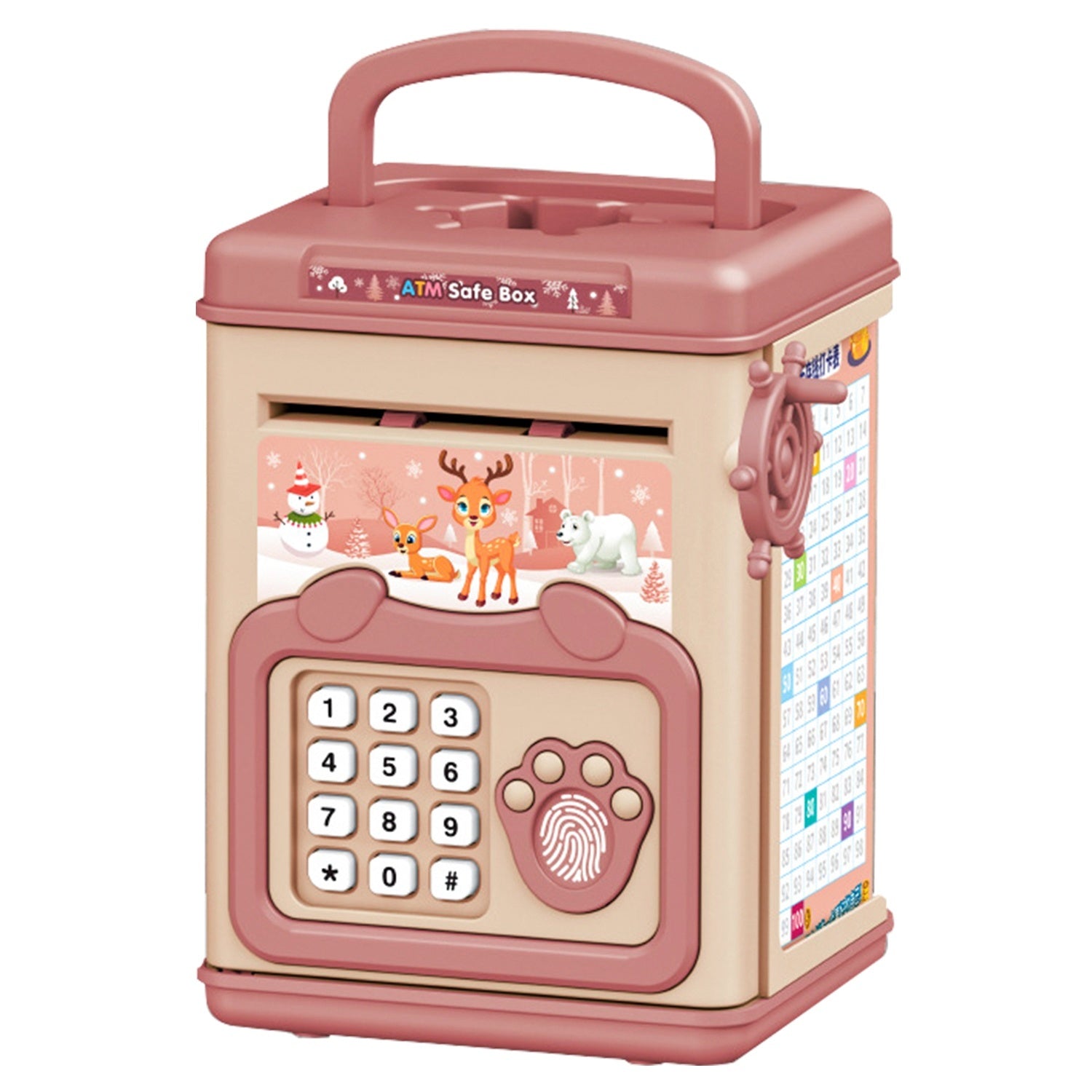 Piggy Bank Toy Cash Coin Money Bank Money Saving Box with Password Fingerprint Voice Promp - Mountain Lakes Mall