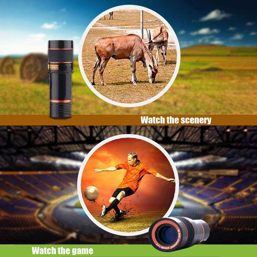 HD 8X Clip On Optical Zoom Telescope Camera Lens For Universal Mobile Cell Phone - Mountain Lakes Mall