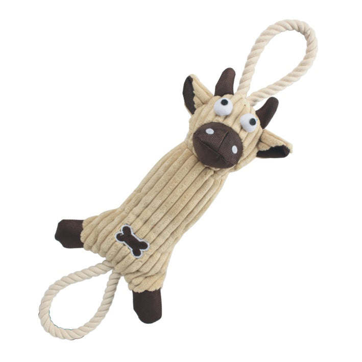 Jute And Rope Plush Cow - Pet Toy - Mountain Lakes Mall