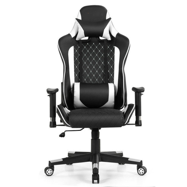 Massage Gaming Chair with Lumbar Support and Headrest - Mountain Lakes Mall