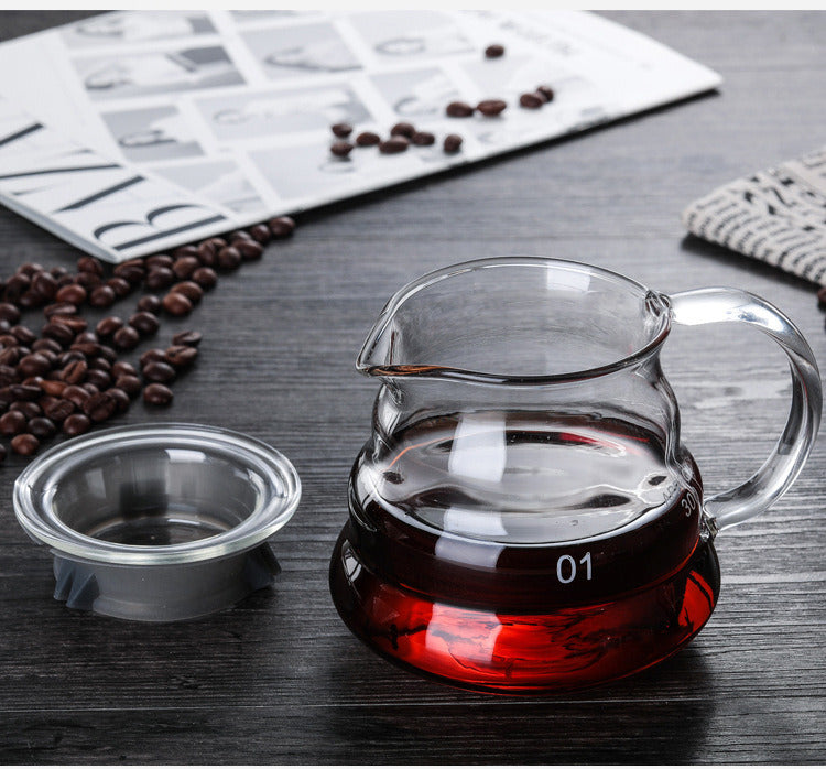 Coffee Maker Pour Over Coffee Dripper Brew Heat Resistant High Borosilicate Glass - Mountain Lakes Mall