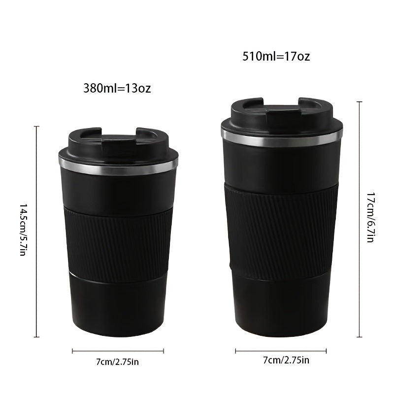 1pc; Stainless Steel Vacuum Insulated Tumbler; Coffee Travel Mug Spill Proof With Lid; Thermos Cup For Keep Hot/Ice Coffee; Tea And Beer - Mountain Lakes Mall