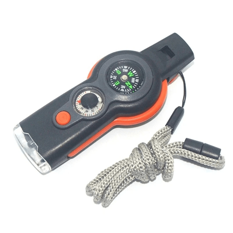 7 In 1 Military Survival Whistle; Multi-function Emergency Life Saving Tool - Mountain Lakes Mall