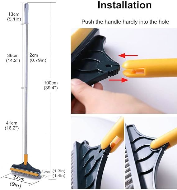 Bathroom Long Handle Floor Gap Wiper No Dead Corner Hard Bristle Floor Cleaning Ceramic Tile Brush - Mountain Lakes Mall