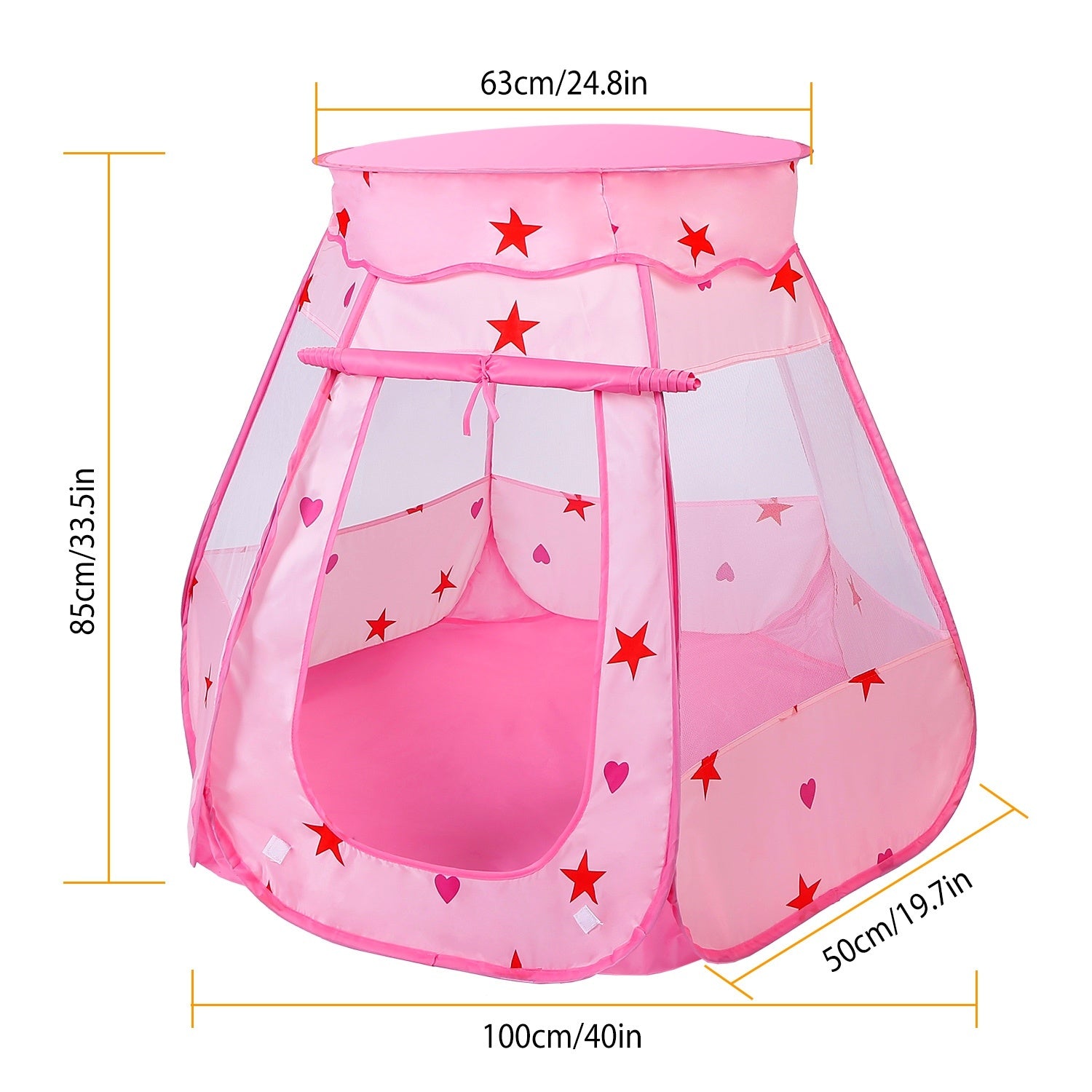 Kids Pop Up Game Tent Prince Princess Toddler Play Tent Indoor Outdoor Castle - Mountain Lakes Mall