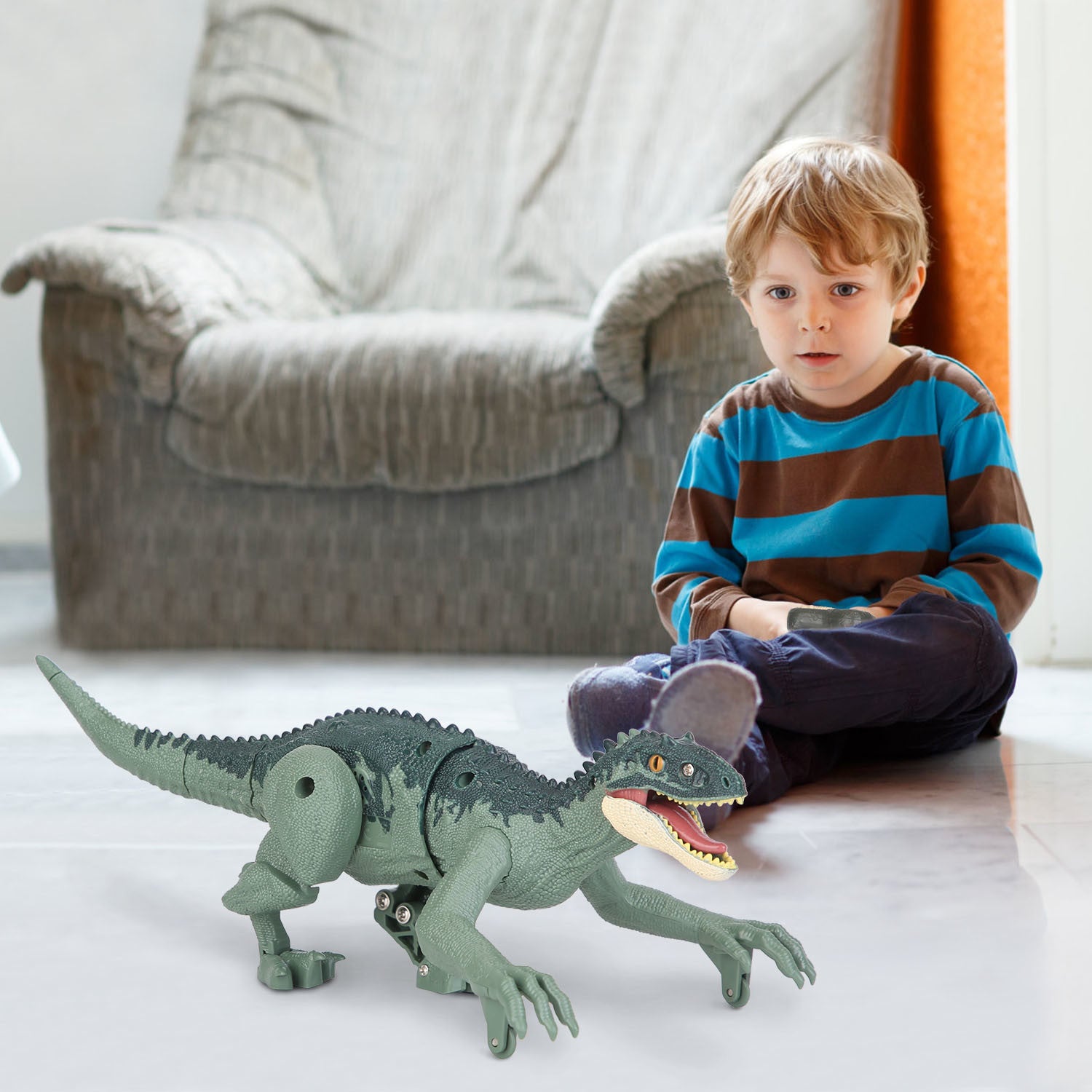 Remote Control Dinosaur Toys Jurassic Realistic RC Dinosaur Rechargeable T-Rex - Mountain Lakes Mall