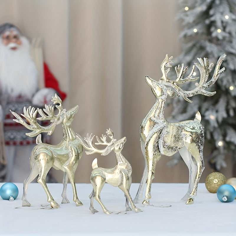 1pc, Wrought Iron Elk Ornament, Very Suitable For Home Decoration, Under The Christmas Tree, Front Desk, Window Display, Desktop, Shopping Mall And Other Decorations - Mountain Lakes Mall