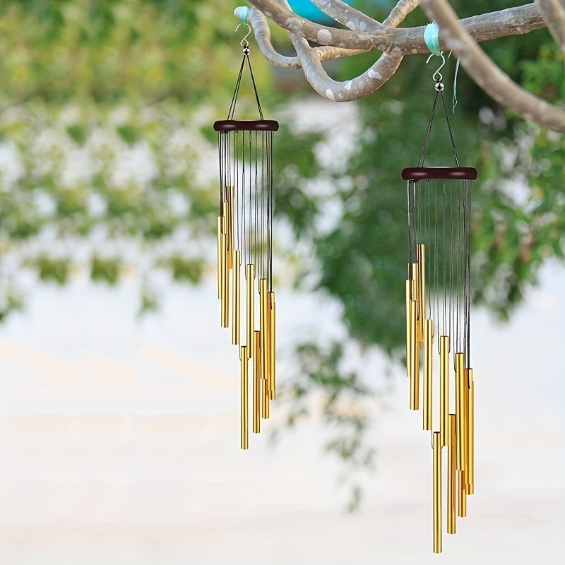 1pc, 21.6 Inches Golden Vintage Wind Chime - Mountain Lakes Mall