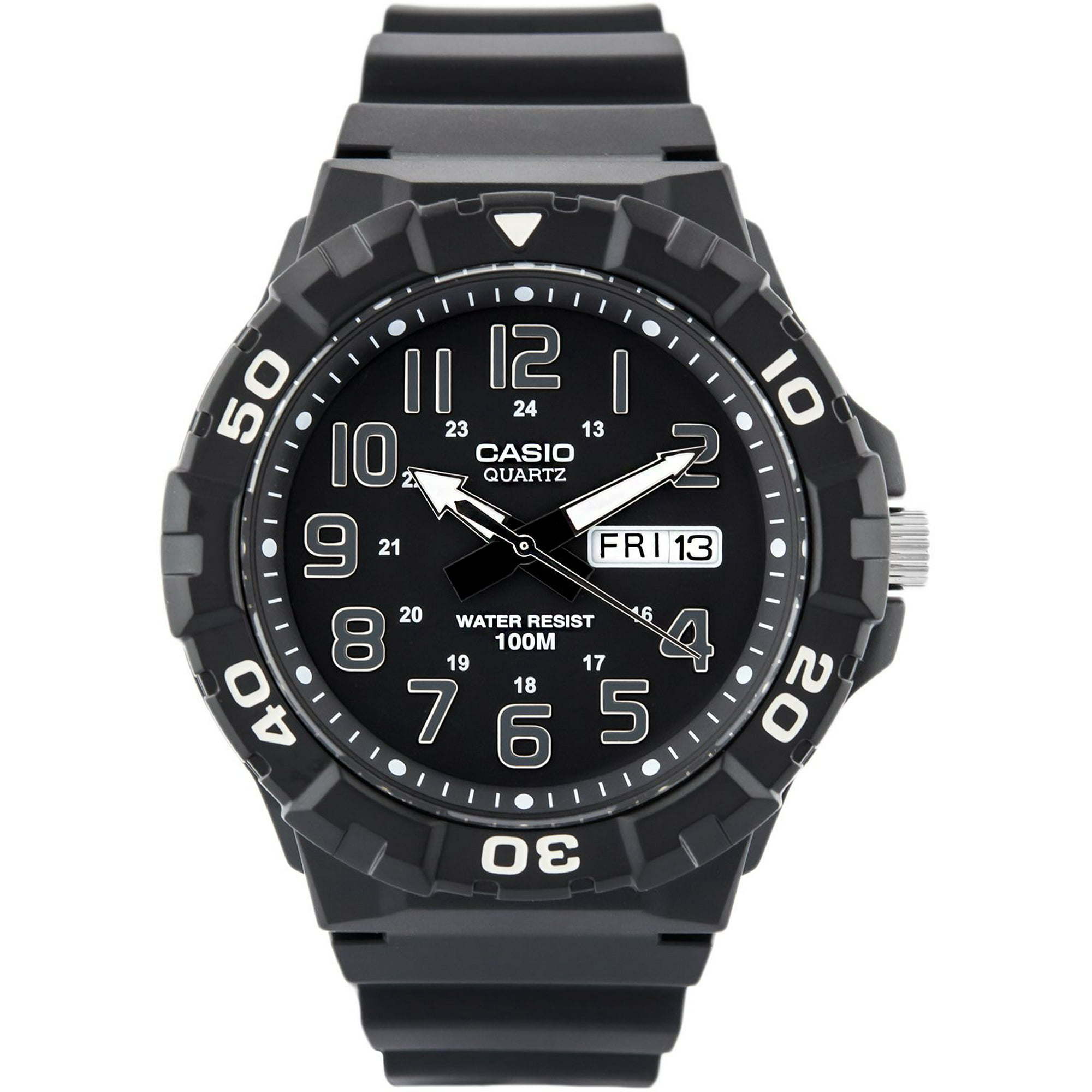 Casio Men's Classic Quartz Watch with Black Resin Strap - Mountain Lakes Mall