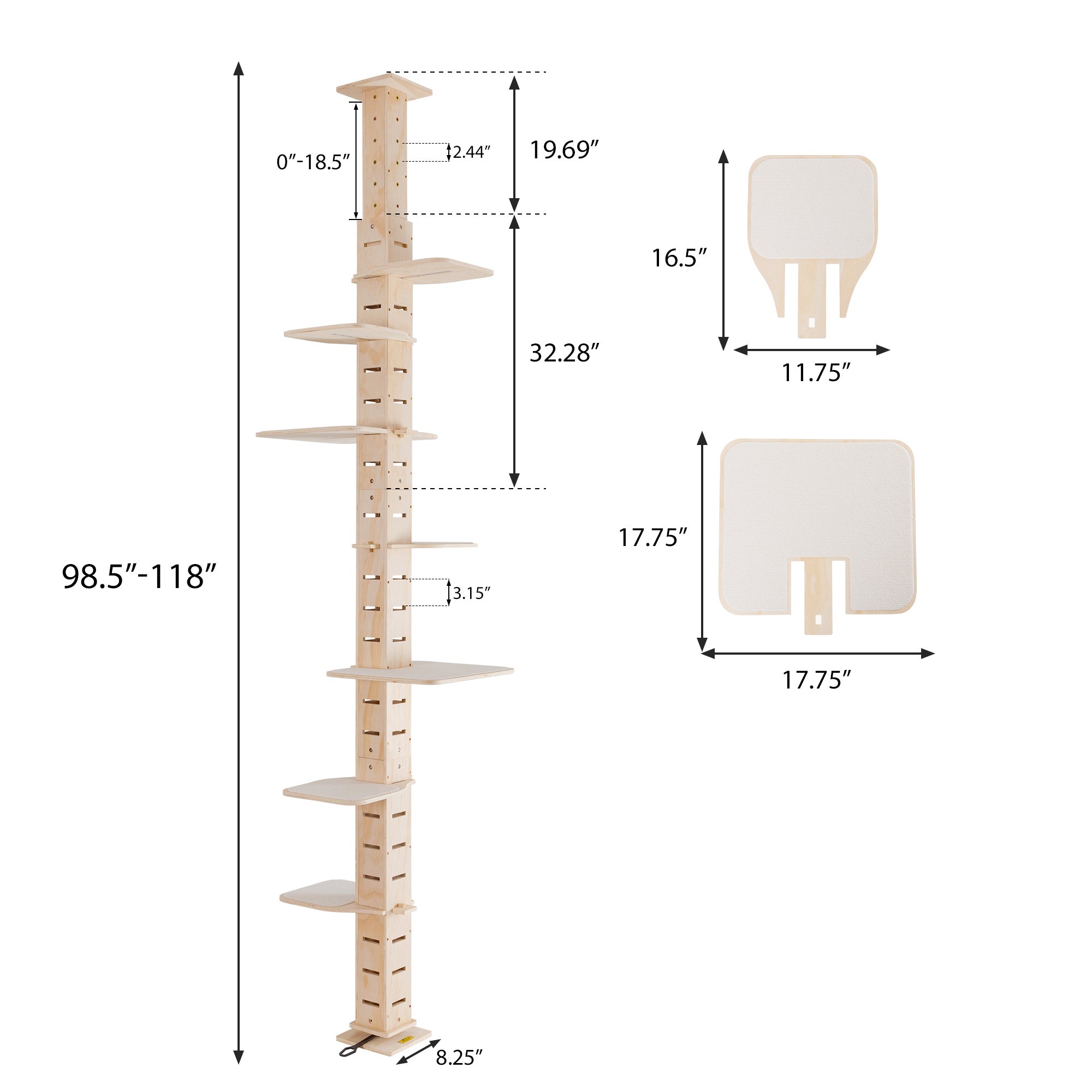 Cat Tree with a Platform on Top - Mountain Lakes Mall