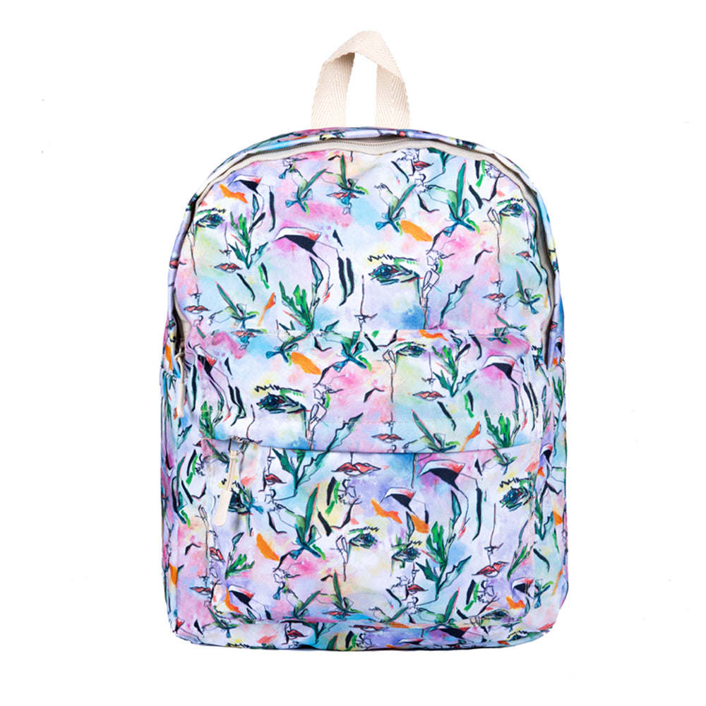 Biggdesign White Faces Backpack - Mountain Lakes Mall