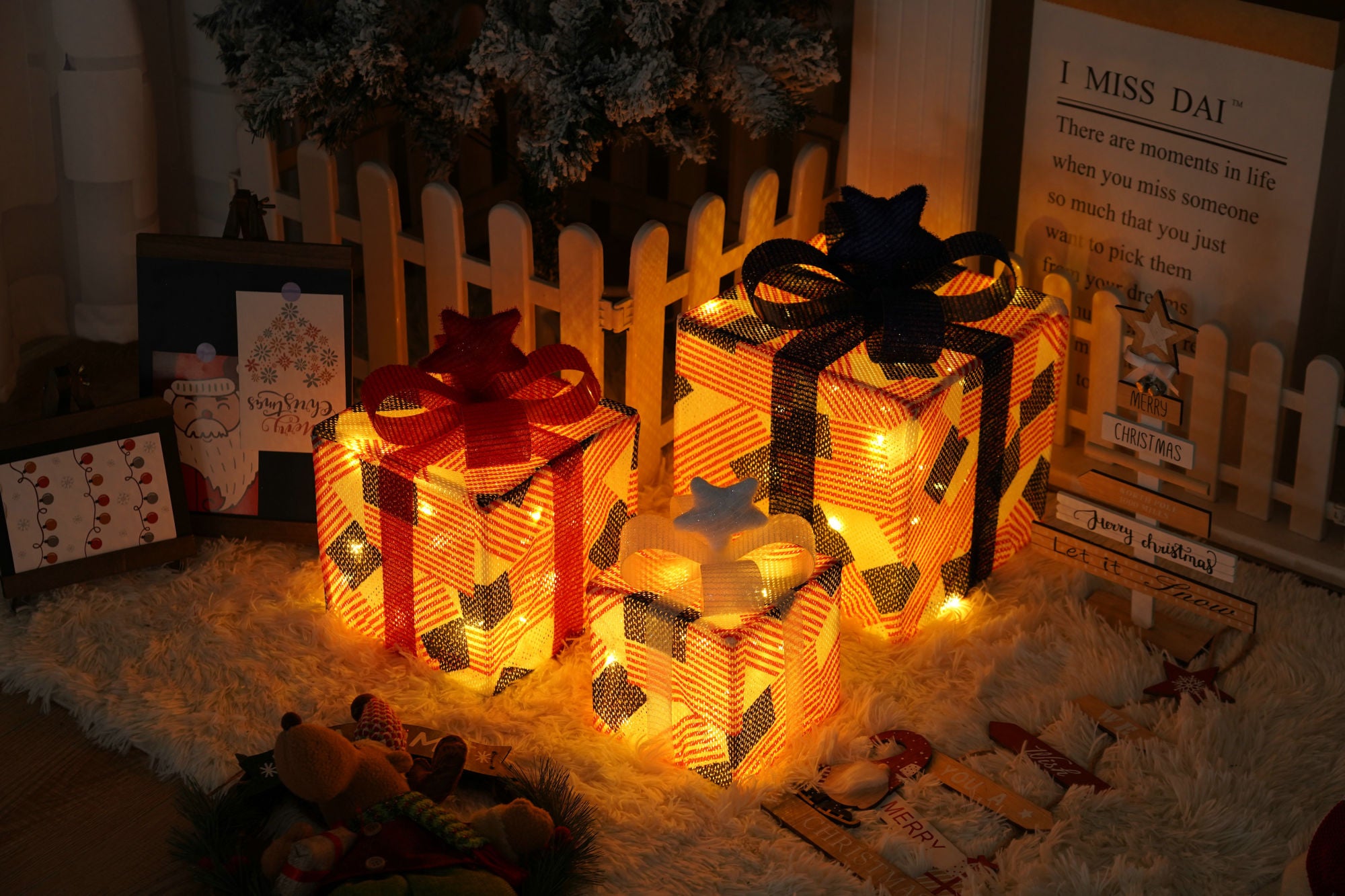 Christmas light box, LED light foldable decoration indoor and outdoor, Christmas light box gift decoration indoor and outdoor garden