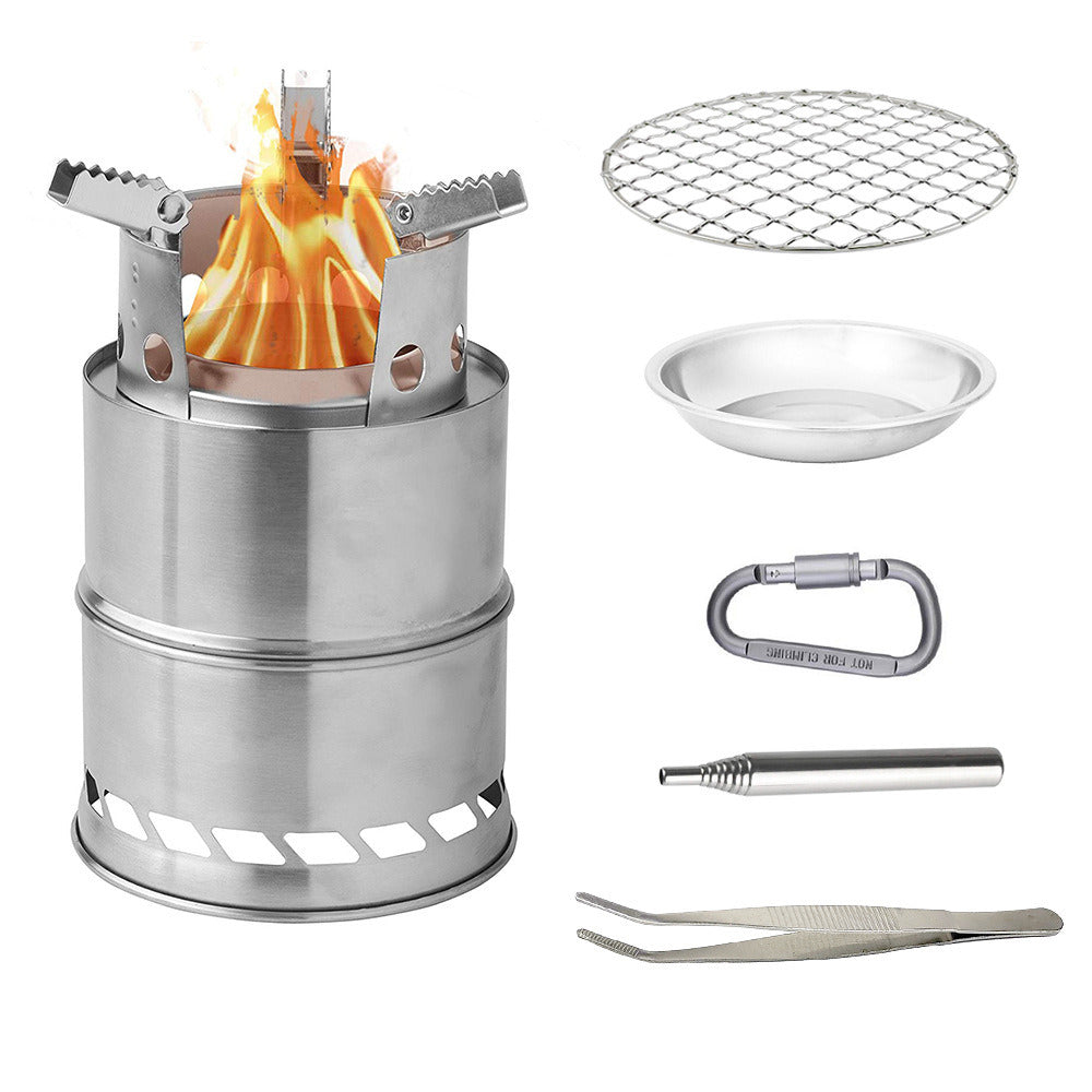 Outdoor Camping Stove Mini Stove All-in-one With Electronic Ignition Portable Picnic Stove - Mountain Lakes Mall