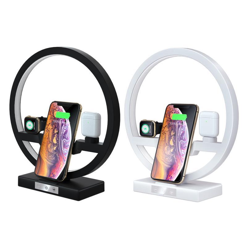 3 in 1 Wireless Charger Applicable For Mobile Phone Watch Headset Table Lamp Charging Bracket Hotselling - Mountain Lakes Mall