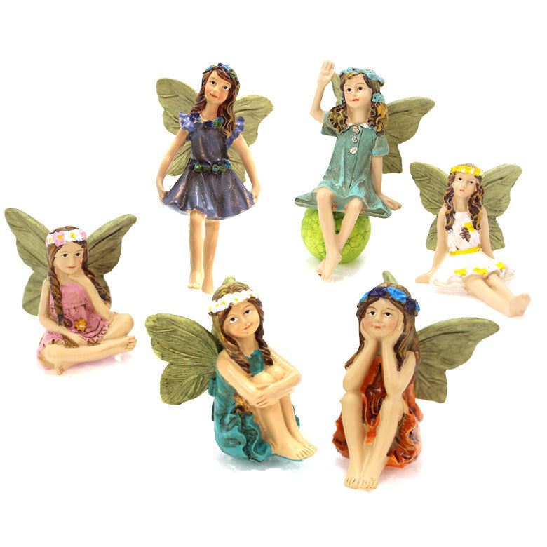 Garden Decorations Fairy Garden Accessories Miniature Fairy Statue - Mountain Lakes Mall